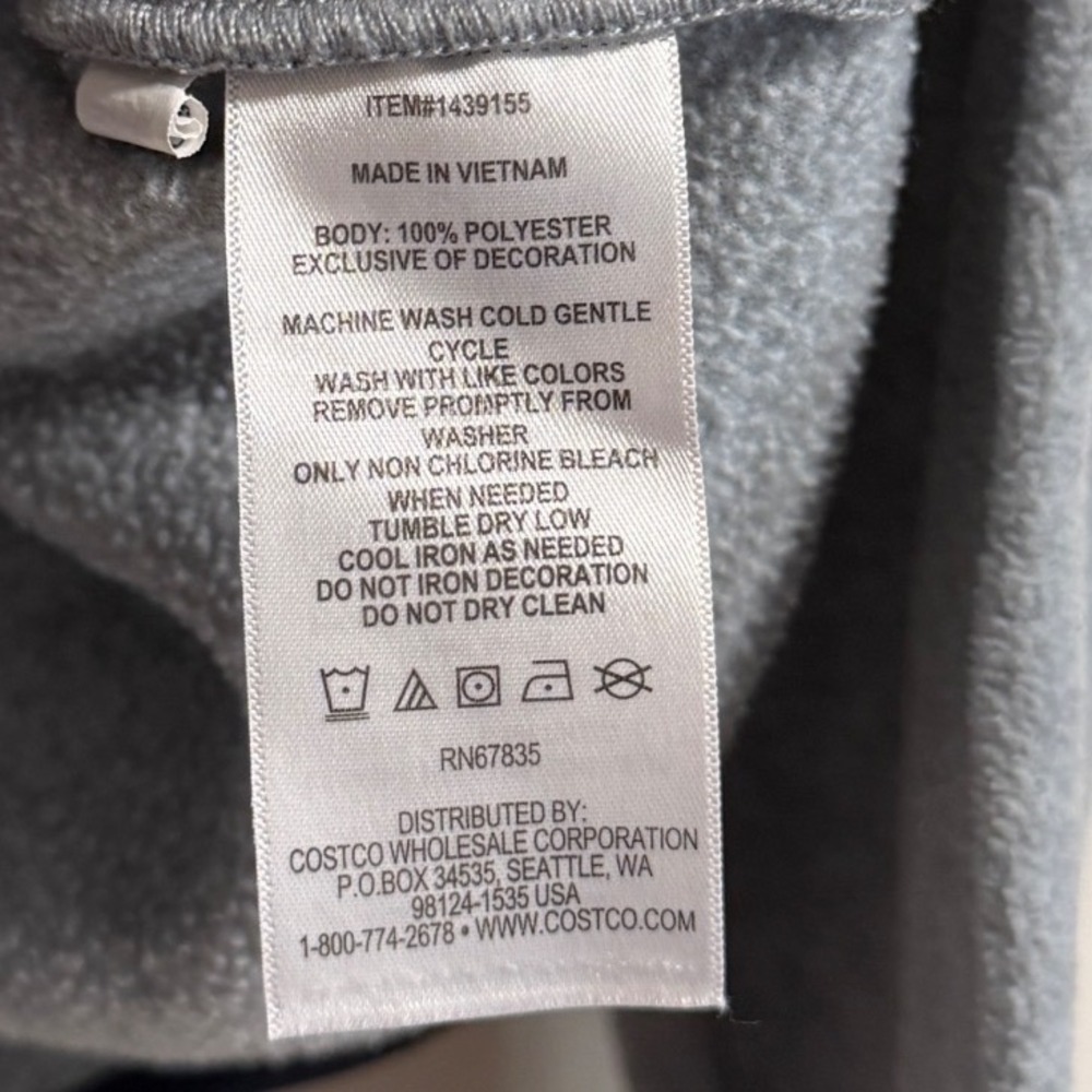 Nautica Mens Full Zip Fleece Jacket Heather Gray Size Large - Picture 3 of 6